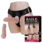 Çift Uçlu 10 Cm Damarlı Penisli Bel Kemeri