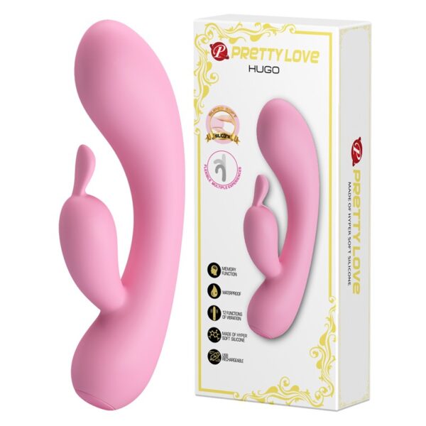 12 Fonksiyonlu USB Şarjlı Çift Uyarımlı Tavşan Vibratör