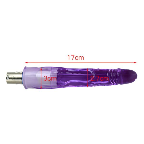 Seks Makinesi Aksesuarı 17 Cm Mor Jel Dildo