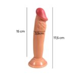 18 cm Realistik Dokulu Ten Rengi Vantuzlu Dildo Penis – Vincent - Görsel 9