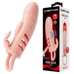 2,5 Cm Uzatmalı Titreşimli Penis Kılıfı (Kabartmalı, Testis Halkalı)