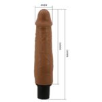 21,5 Cm Çift Katmanlı Titreşimli Dildo