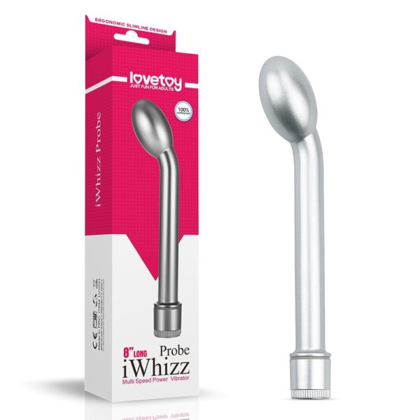 G-Spot Uyarıcılı 21 Cm Su Geçirmez Gümüş Vibratör