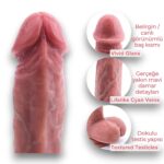 21,5 cm Ultra Gerçekçi Melez Vantuzlu Dildo Penis – Nexor - Görsel 2