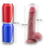 21,5 cm Ultra Gerçekçi Melez Vantuzlu Dildo Penis – Nexor - Görsel 5