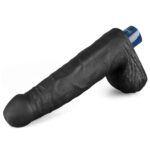 22,6 Cm Zenci Titreşimli Yapay Penis