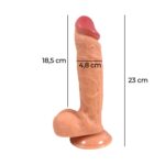 23 cm Realistik Dokulu Ten Rengi Vantuzlu Dildo Penis – Jason - Görsel 7