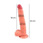 24 cm Realistik Dokulu Ten Rengi Vantuzlu Dildo Penis – Rio - Görsel 8