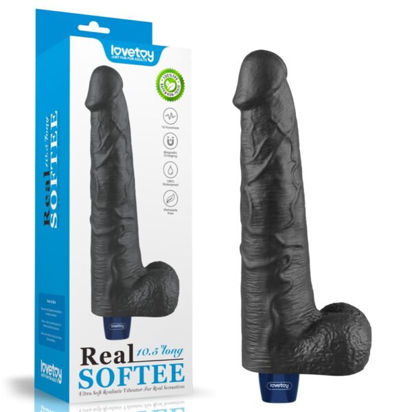 27,2 Cm USB Şarjlı Yeni Nesil Realistik Titreşimli Zenci Dildo Penis