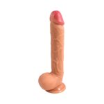 27 cm Ekstra Uzun Realistik Dokulu Ten Rengi Vantuzlu Dildo Penis – Vincent - Görsel 4
