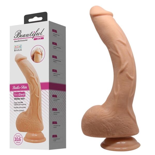 27 Cm Vantuzlu Ultra Yumuşak Gerçekçi Dildo