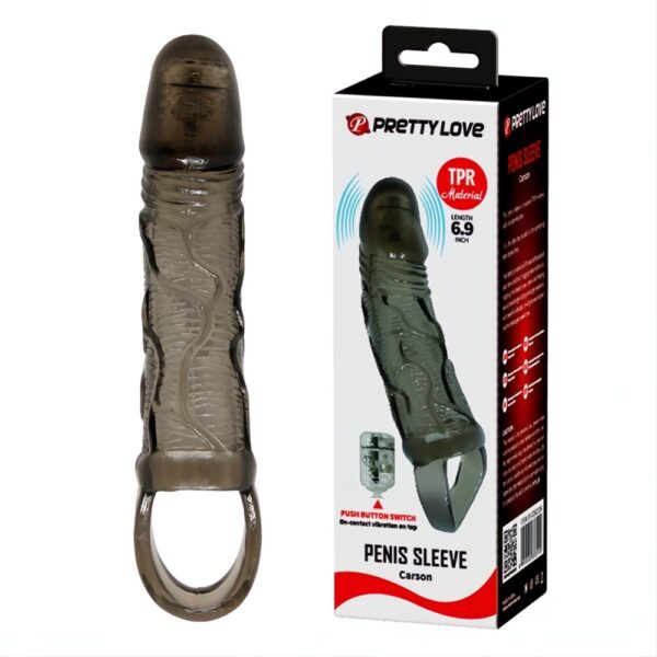 3 Cm Dolgu Uzatmalı Titreşimli Zenci Penis Kılıfı