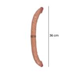 36 cm Realistik Dokulu Ten Rengi Çift Taraflı Dildo – Logan - Görsel 5