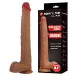 37,5 Cm 5 Cm Çap Ultra Gerçekçi Vantuz Tabanlı Dev Boy Melez Dildo Seti