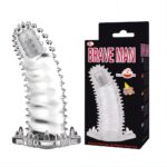 4 Cm Eğik Başlı Otomatik Titreşimli Şeffaf Penis Kılıfı
