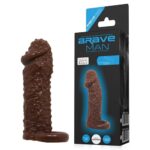 4 Cm Uzatmalı Damarlı Kabartma Desenli Testis Halkalı Penis Kılıfı