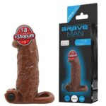 6,5 Cm Uzatmalı Titreşimli Damarlı Penis Kılıfı