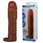 7,6 Cm Uzatmalı Melez Rengi Halkalı Gerçekçi Penis Kılıfı