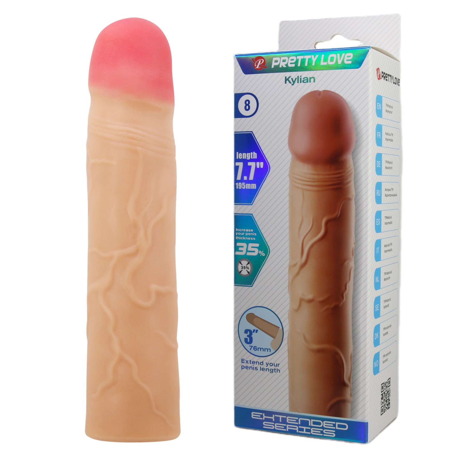7,6 Cm Uzatmalı Gerçekçi Penis Kılıfı 7,6 Cm Uzatmalı Gerçekçi Penis Kılıfı