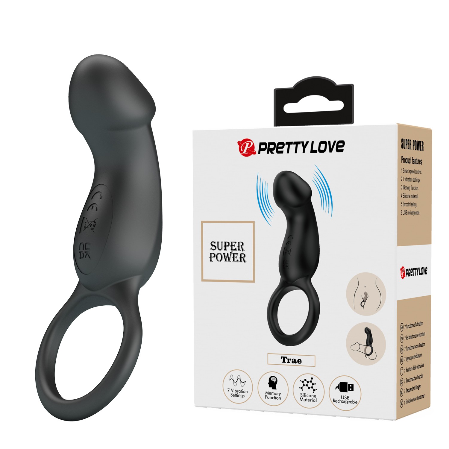 7 Titreşim Modlu Prostat Ve Perine Uyarıcılı Penis Halkası 7 Titreşim Modlu Prostat Ve Perine Uyarıcılı Penis Halkası