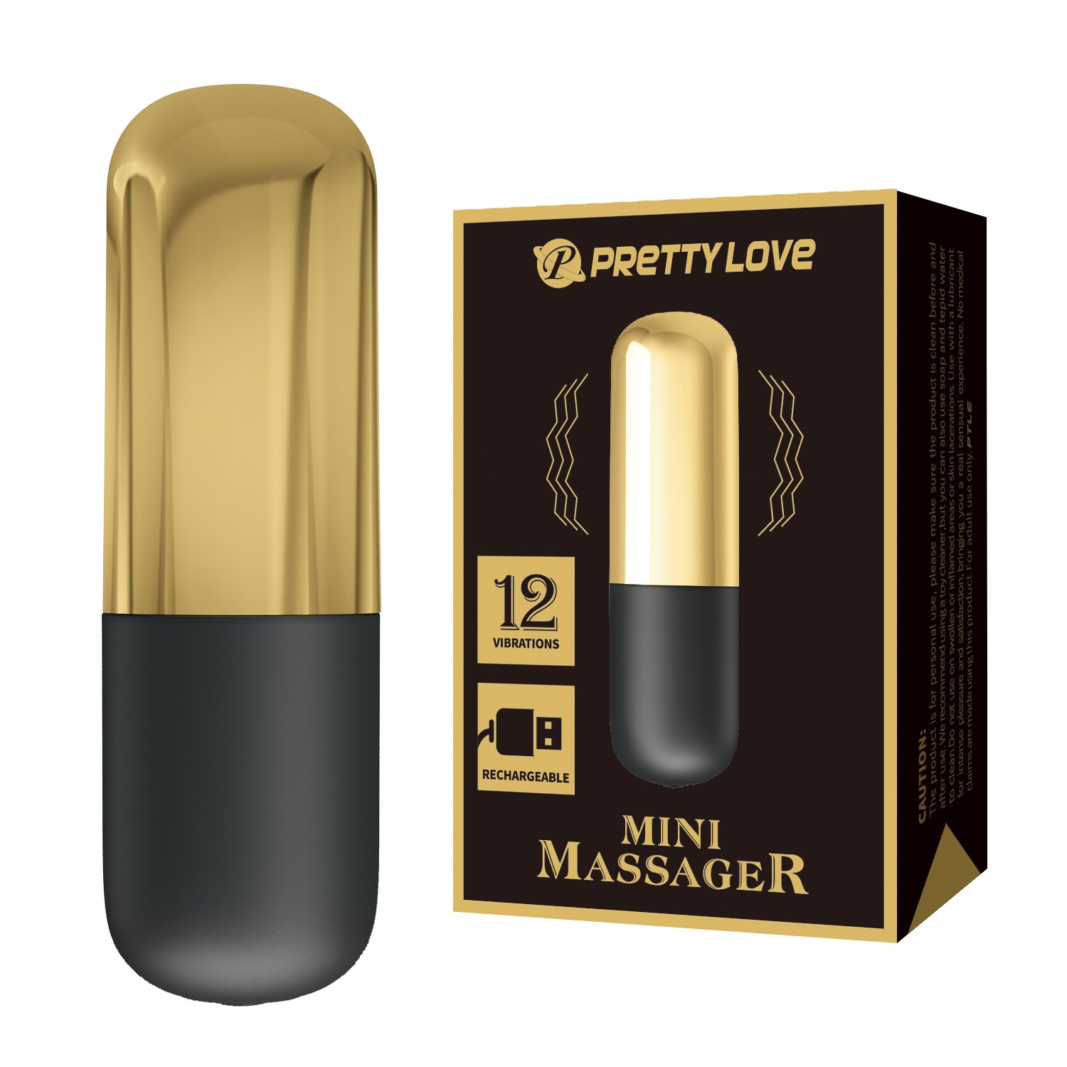 Altın Serisi 12 Fonksiyonlu USB Şarjlı Mini Vibratör Altın Serisi 12 Fonksiyonlu USB Şarjlı Mini Vibratör