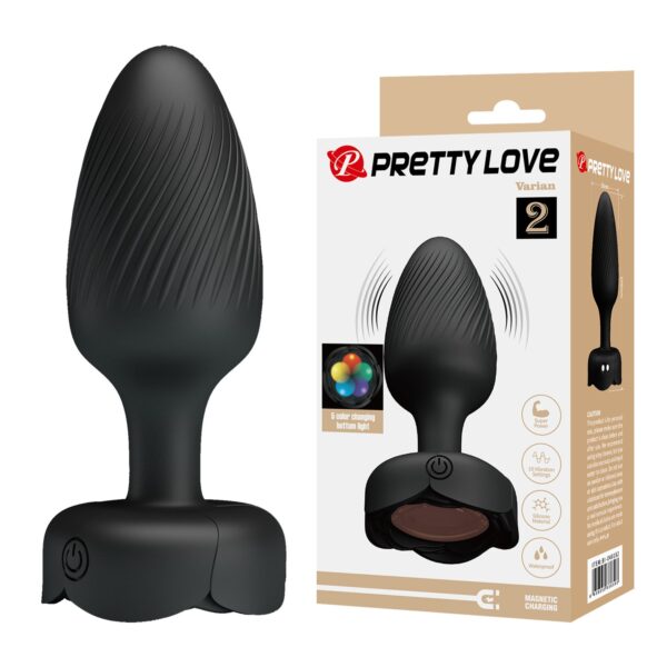 10 Titreşimli 5 Renk LED Işıklı Süper Silikon Anal Plug