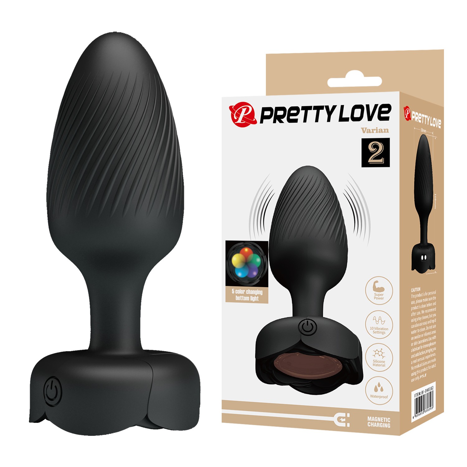10 Titreşimli 5 Renk LED Işıklı Süper Silikon Anal Plug 10 Titreşimli 5 Renk LED Işıklı Süper Silikon Anal Plug