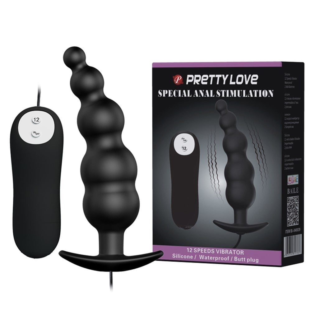12 Fonksiyon Kumandalı Titreşimli Boğumlu Anal Plug 12 Fonksiyon Kumandalı Titreşimli Boğumlu Anal Plug