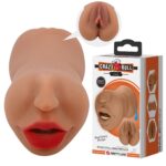 3 Boyutlu Gerçekçi Dokulu Çift Taraflı Oral Ve Vajinal Mastürbatör