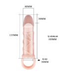 Damarlı Dolgulu Kalınlaştırıcı Penis Kılıfı