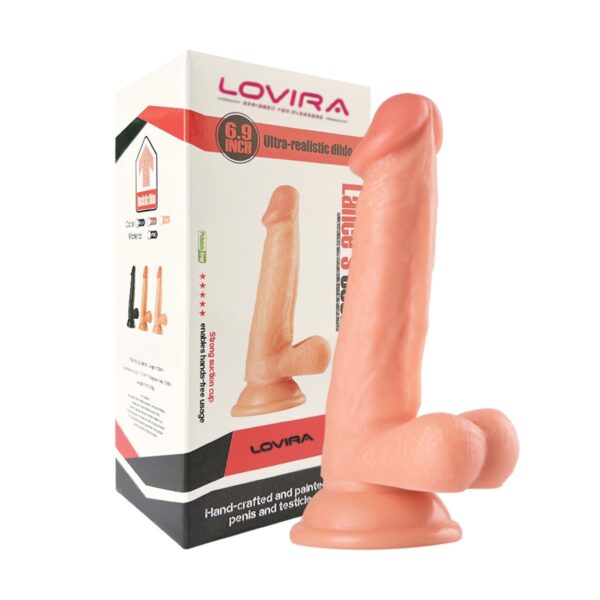 17 Cm Gerçek Dokulu Vantuzlu Dildo