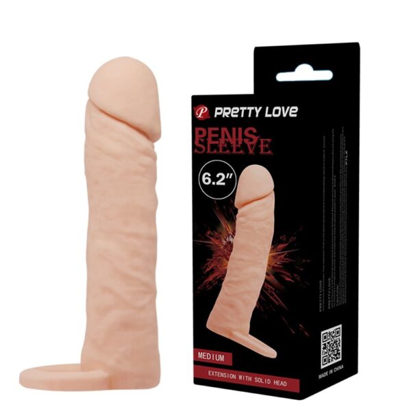 4 Cm Dolgulu Realistik Uzatmalı Penis Kılıfı
