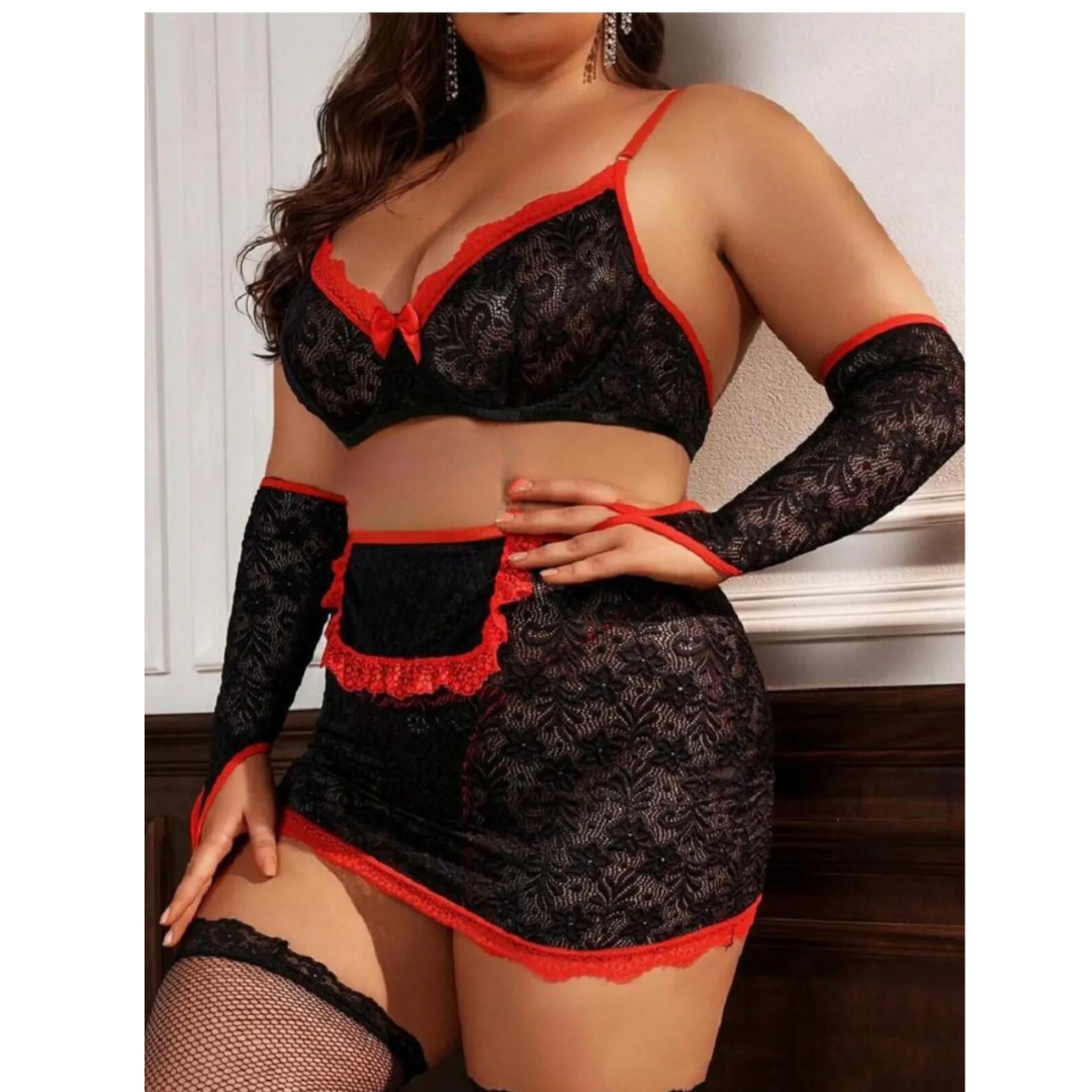 Fantezi Çekici Dantel Hemşire Babydoll Gecelik Fantezi Çekici Dantel Hemşire Babydoll Gecelik