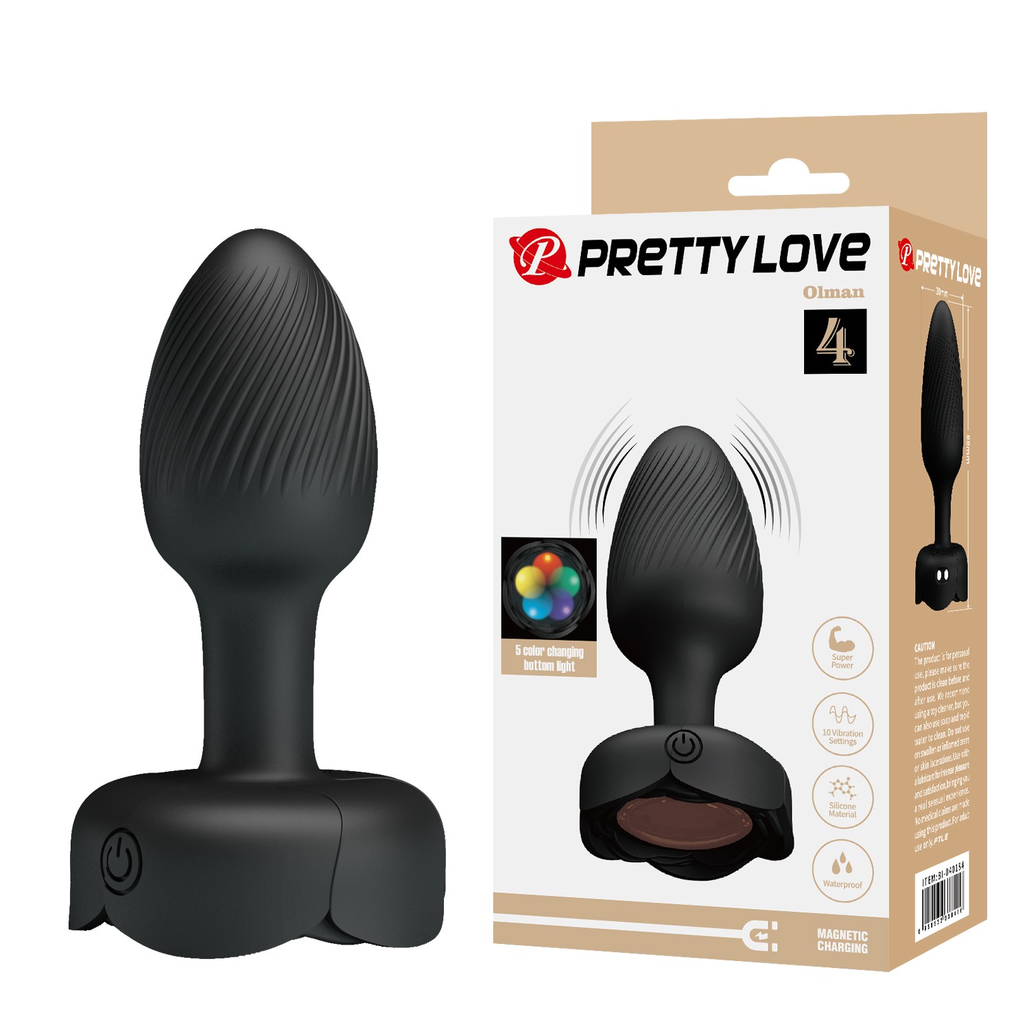 USB Şarjlı 10 Fonksiyonlu Titreşimli 5 Renk LED Işıklı Silikon Anal Plug USB Şarjlı 10 Fonksiyonlu Titreşimli 5 Renk LED Işıklı Silikon Anal Plug