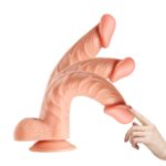 Kavisli Vantuzlu Dildo