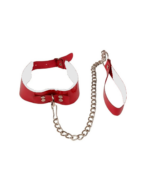 Fantezi Çekici Kırmızı Harness Tasma
