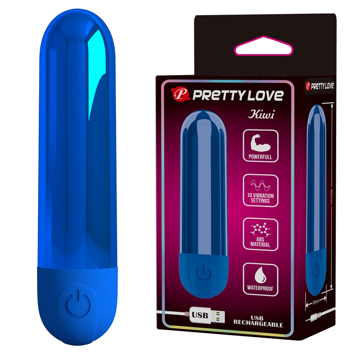 10 Fonksiyonlu USB Şarjlı Metalik Taşınabilir Mavi Mini Vibratör 10 Fonksiyonlu USB Şarjlı Metalik Taşınabilir Mavi Mini Vibratör