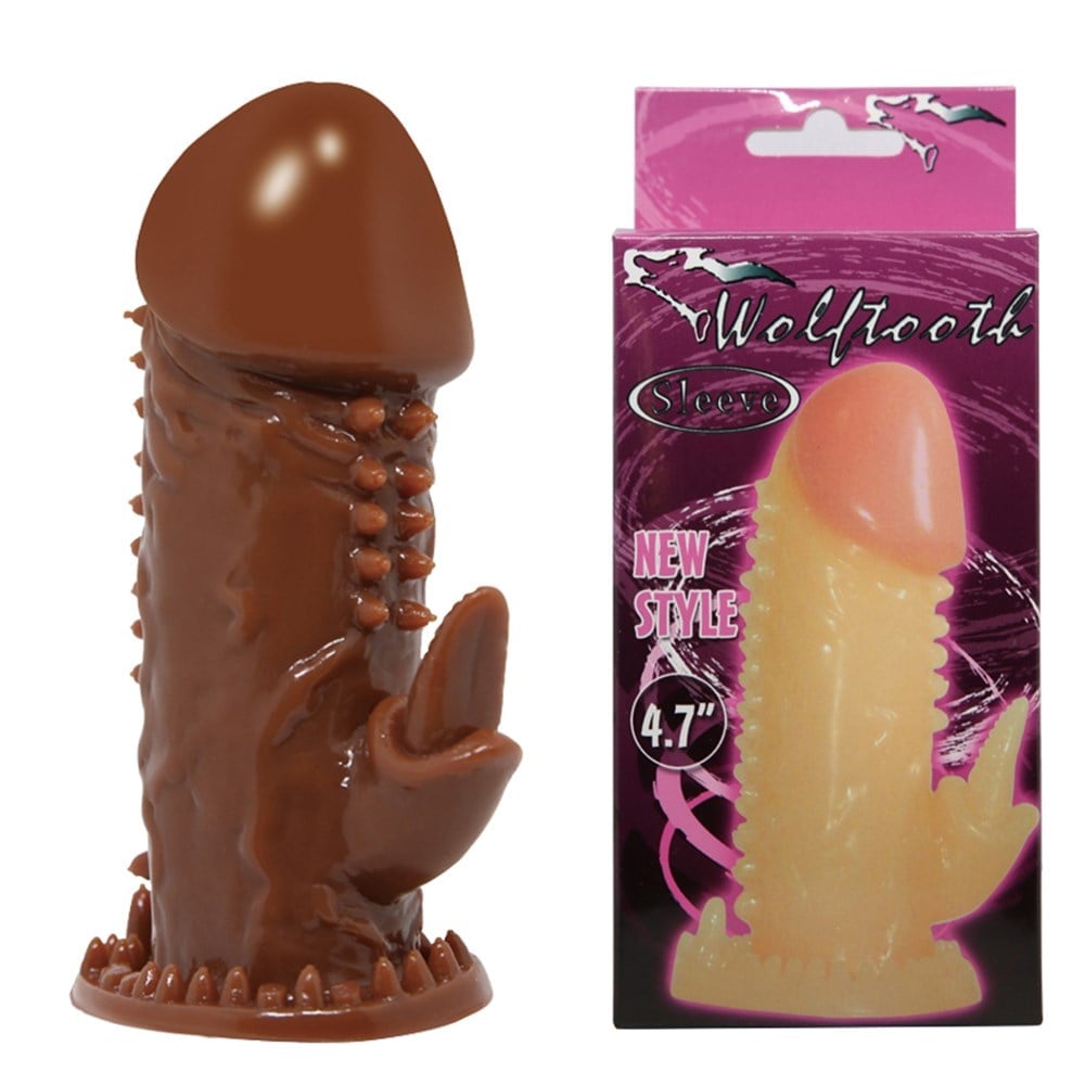 Tırtıklı Klitoral Uyarıcılı Penis Kılıfı Tırtıklı Klitoral Uyarıcılı Penis Kılıfı