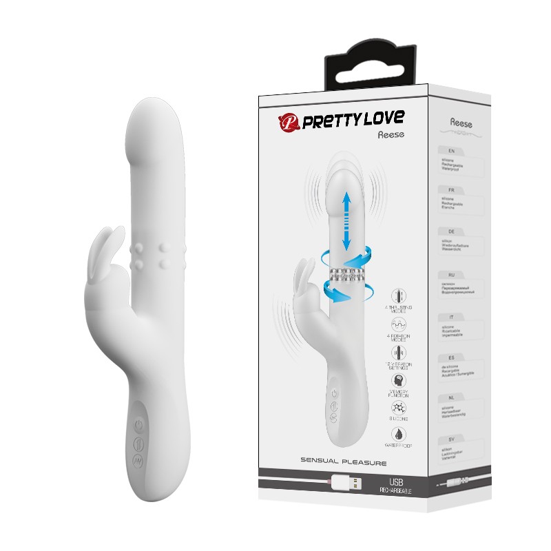 USB Şarjlı 12 Titreşim, 4 Rotasyon Ve 4 İleri Geri Hareket Fonksiyonlu Rabbit Vibratör USB Şarjlı 12 Titreşim, 4 Rotasyon Ve 4 İleri Geri Hareket Fonksiyonlu Rabbit Vibratör