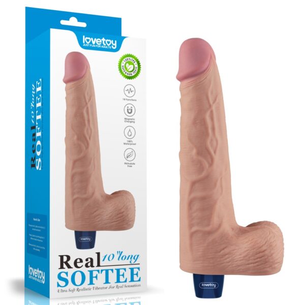 25,3 Cm USB Şarjlı Yeni Nesil Realistik Titreşimli Ten Dildo Penis