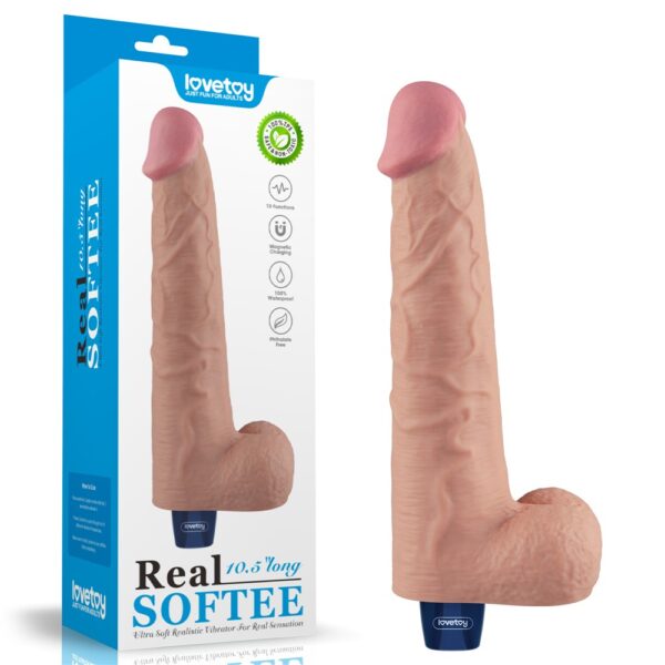 27,2 Cm USB Şarjlı Yeni Nesil Realistik Titreşimli Ten Dildo Penis