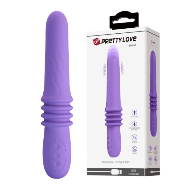 12 Fonksiyonlu USB Şarjlı İleri Geri Hareketli Vibratör
