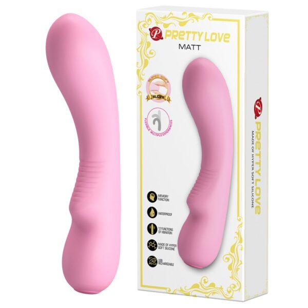 12 Fonksiyonlu USB Şarjlı Yumuşak Silikon Vibratör (Pembe)
