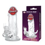 Titreşimli Klitoris Ve Anal Uyarıcılı Şeffaf Penis Uzatıcı Kılıf