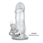 Şeffaf Titreşimli Kalınlaştırıcı Penis Kılıfı