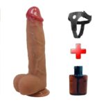 23,5 Cm Süper Yumuşak Gerçekçi Silikon Belden Bağlamalı Dildo Penis