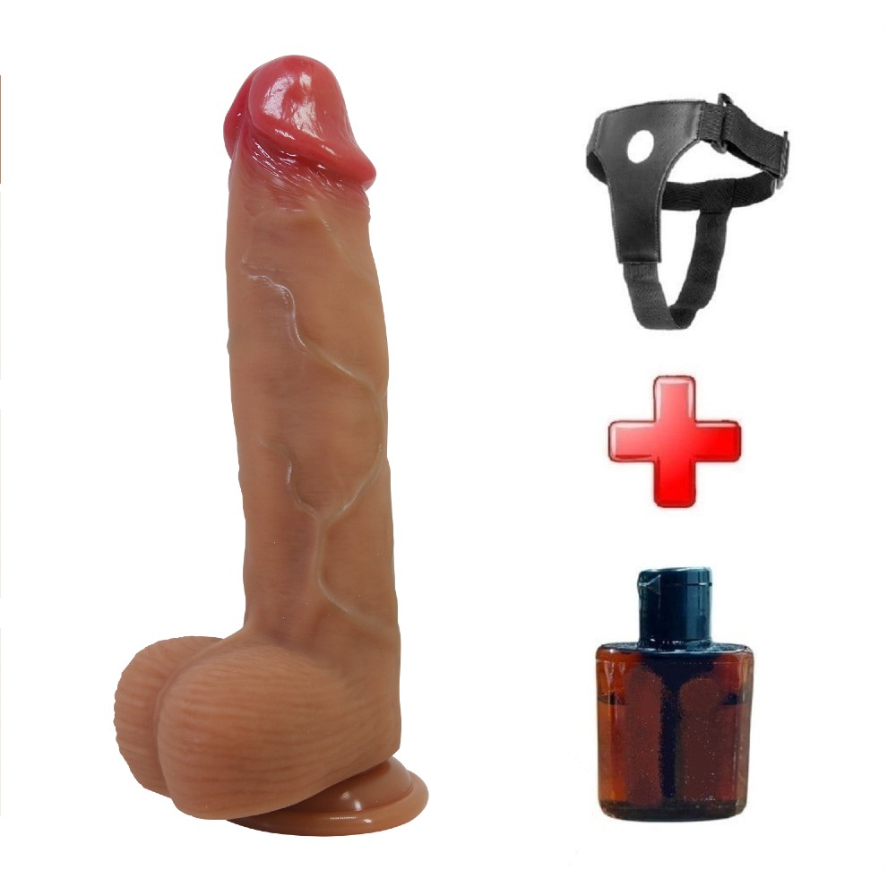 23,5 Cm Süper Yumuşak Gerçekçi Silikon Belden Bağlamalı Dildo Penis 23,5 Cm Süper Yumuşak Gerçekçi Silikon Belden Bağlamalı Dildo Penis