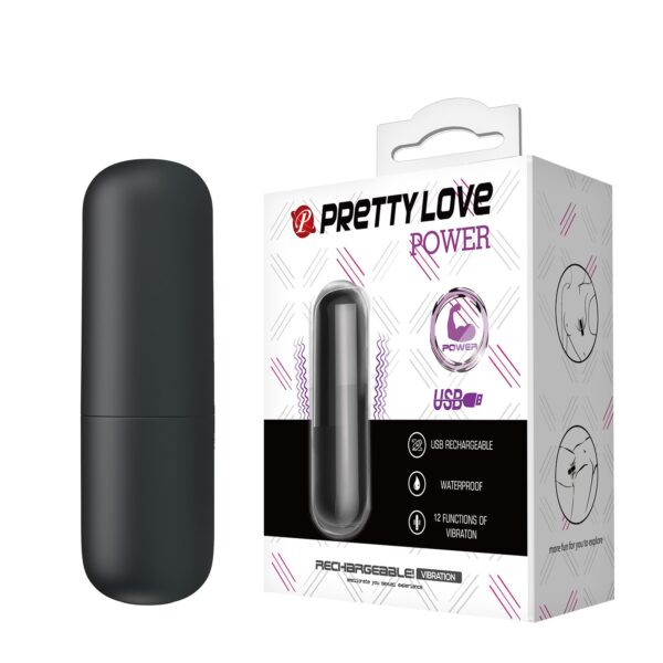 12 Fonksiyonlu Siyah USB Şarjlı Taşınabilir Mini Vibratör