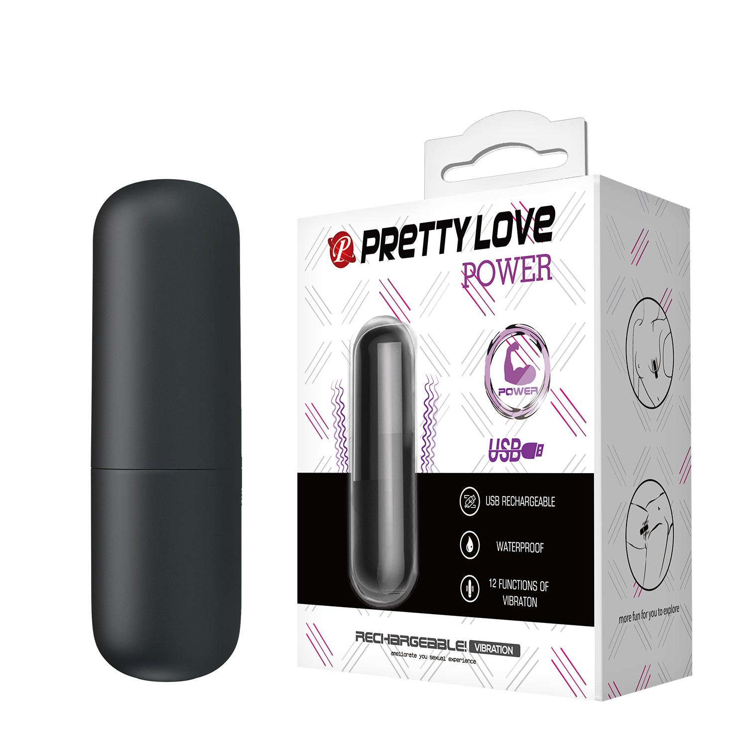 12 Fonksiyonlu Siyah USB Şarjlı Taşınabilir Mini Vibratör 12 Fonksiyonlu Siyah USB Şarjlı Taşınabilir Mini Vibratör
