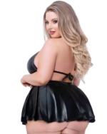 Siyah Büyük Beden Seksi Gecelik